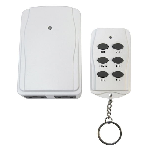 Prime Wire & Cable Prime Wire & Cable 3001320 Indoor Timer with Remote Control & Grounded Outlets; White 3001320 - main
